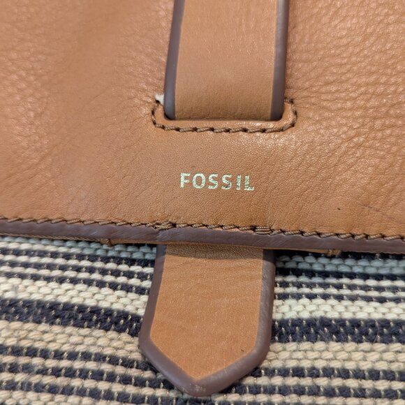 FOSSIL Shoulder bag Canvas and Leather Messenger with Tapestry and Leather - Picture 7 of 12
